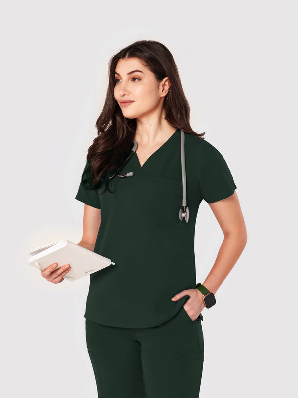 Seam Two-Pocket Scrub Top