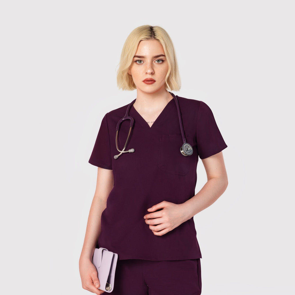 Seam Two-Pocket Scrub Top