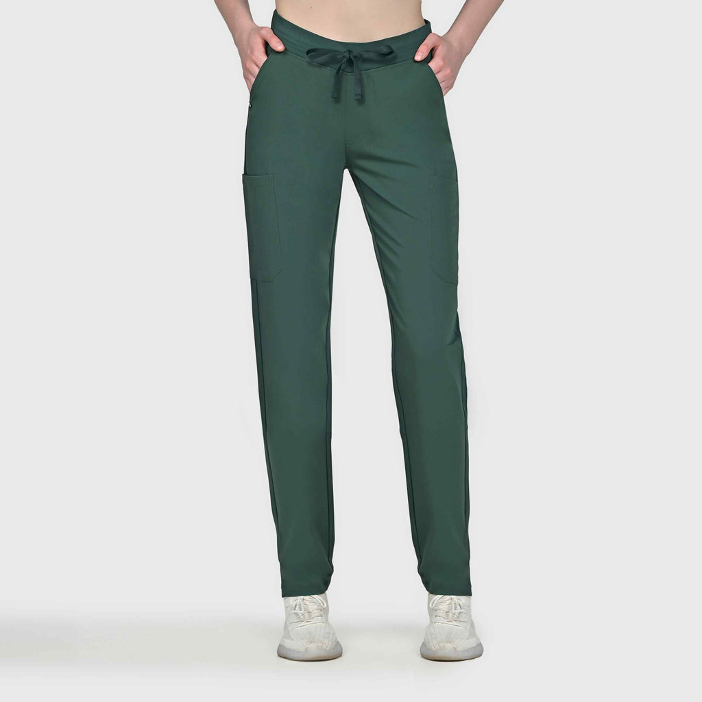 Sleek Eight-Pocket Slim Scrub Pant