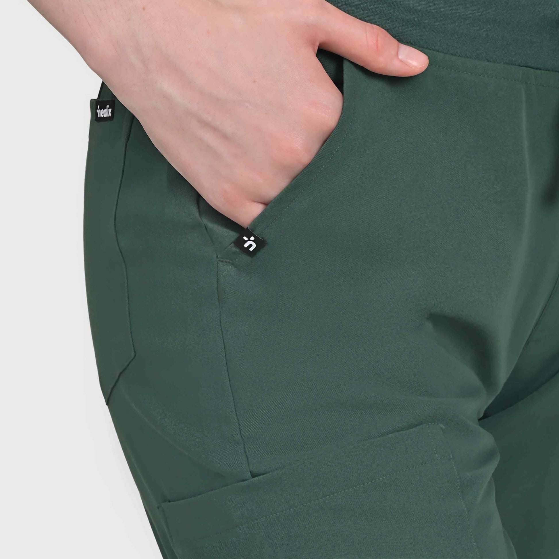 Sleek Eight-Pocket Slim Scrub Pant